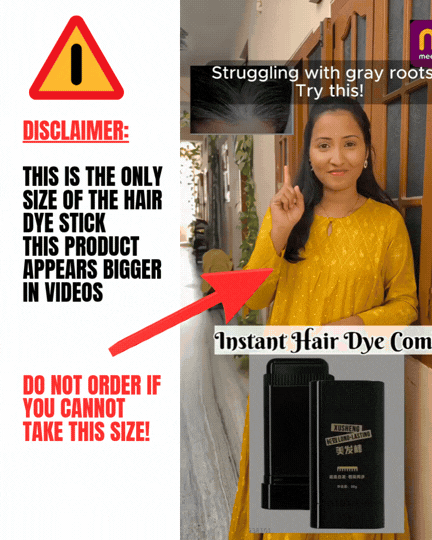 DISCLAIMER THIS IS THE ONLY SIZE OF THE HAIR DYE STICK THIS PRODUCT APPEARS BIGGER IN VIDEOS DO NOT ORDER IF YOU CANNOT TAKE THIS SIZE
